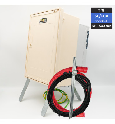 Coffret triphasé 6 prises